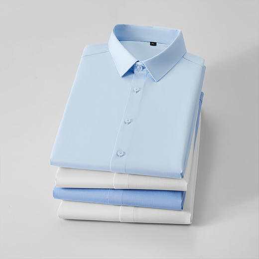 【Q】【新款DDY】大依优型大码短袖衬衫免烫加肥加大男装大号大码衬衣上衣男士绅士商务休闲半袖夏季 商品图0