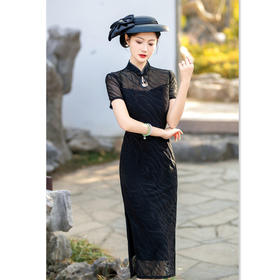 时尚改良新中式，弹力蕾丝旗袍GX-281760