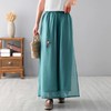 SZ2024春夏季文艺宽松九分裤双层女式吊坠天丝麻阔腿裤飘逸仙女裤 商品缩略图1