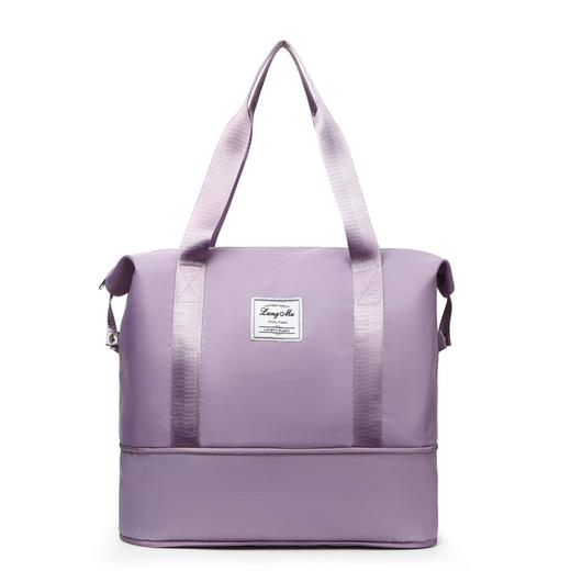 【健身旅行，自在潮搭】2024新款休闲大容量收纳瑜伽包 纯色简约牛津布旅行包 健身包 干湿分离运动手提单肩包-QQ 商品图3