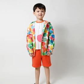 rainbowxoxo 彩色波波印花长袖拉链有帽外套【该商品不支持用券】