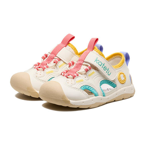 【驱蚊凉鞋（1-4岁）】katetu卡特兔2024新款驱蚊婴儿凉鞋夏魔术贴学步鞋柔软舒适男女童室内鞋X4BE019 商品图4