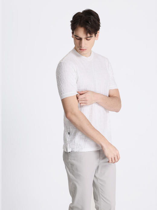 callisto白色棉混纺T恤短袖 STTSS131Y 商品图2