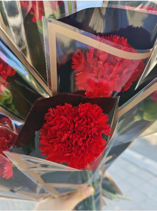 单支红色康乃馨花束3支 商品图2
