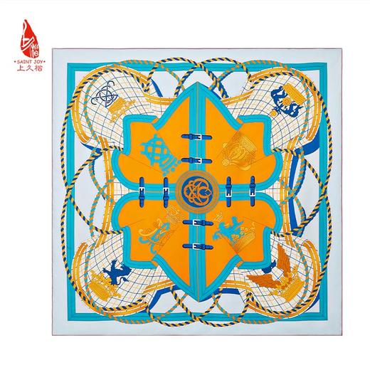 SAINTJOY/上久楷真丝方巾 双面印花真丝方巾  革兰蔻  FJS23070 商品图12