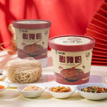 嗨吃家酸辣粉132g*12桶整箱装 红薯粉丝方便食品米粉米线夜宵礼物品盒箱 商品图5