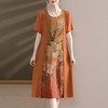TZF-中国风妈妈装连衣裙夏季短袖洋气质夏季中长款显瘦裙子 商品缩略图5