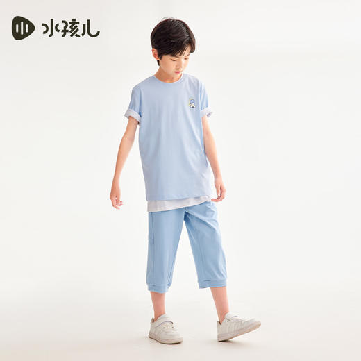水孩儿童装夏季新款儿童凉感短袖男童轻薄冰感上衣女童可爱小熊印花T恤 商品图10