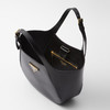 PRADA 普拉达 女士珐琅三角形金属徽标中号皮革托特包 黑色 1BG483 2AIX F0002 OOO 商品缩略图2