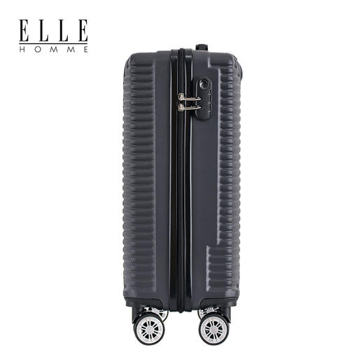 ELLEHOMME-创意竖纹拉链旅行箱EH2019-黑色 商品图3