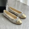 小香风芭蕾舞鞋女浅口百搭拼色蝴蝶结平底单鞋2022新款瓢鞋 商品缩略图2