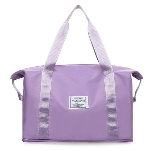 【健身旅行，自在潮搭】2024新款休闲大容量收纳瑜伽包 纯色简约牛津布旅行包 健身包 干湿分离运动手提单肩包-QQ 商品图10