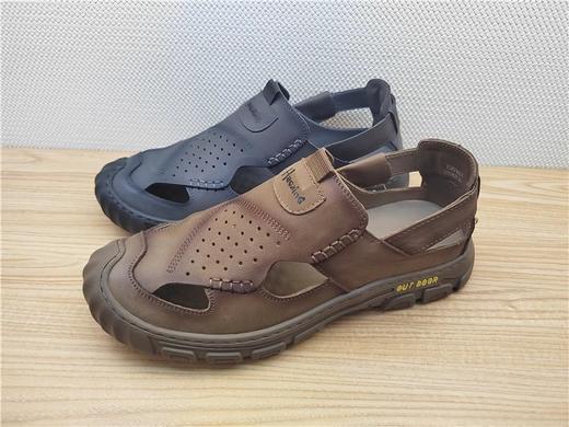 豪行夏季新款13251601牛皮真皮户外休闲男凉鞋 商品图0