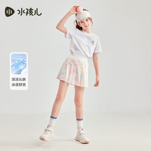 水孩儿童装夏季新款儿童凉感短袖男童轻薄冰感上衣女童可爱小熊印花T恤 商品图6