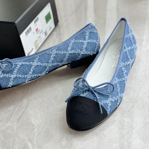 小香风芭蕾舞鞋女浅口百搭拼色蝴蝶结平底单鞋2022新款瓢鞋 商品图7