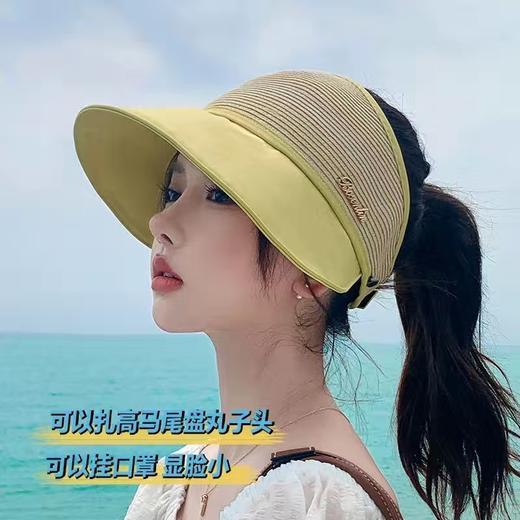 露思新款遮阳帽子女潮空顶鸭舌帽可折叠防紫外线_HLY 商品图5