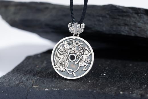 矩德泉坊 纯银手作  北极驱邪院（挂扣3厘米版）QW405010775 商品图5