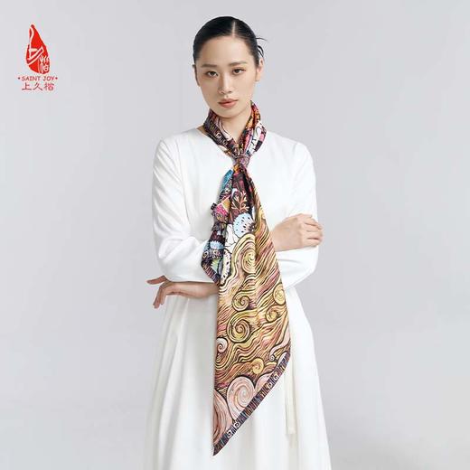 SAINTJOY/上久楷真丝方巾 双面印花真丝方巾 油墨星空  FJS23069 商品图4