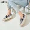 Safiya/索菲娅2024秋季圆头厚底亮片百搭一脚蹬懒人渔夫鞋 SF43111427 商品缩略图2