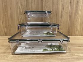 【3折清仓3件套】韩国可买思食品级PP材质保鲜盒三件套(保鲜盒325mL+1780mL+2L)