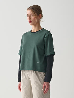 MAAP 女士 Essentials Tee 棕柏绿 休闲T恤