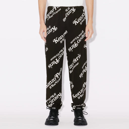 KENZO 高田贤三 男士字母徽标印花棉质休闲运动裤 黑色 FE58 PA603 4MG 99J 商品图1