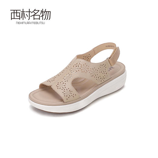 西村名物2024新品真皮精致经典休闲日常高级厚底罗马凉鞋夏季外穿 商品图2