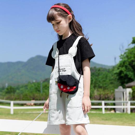 女童新款背带裤夏装套装中大童短袖背带裤2024新款时髦童装两件套 商品图2