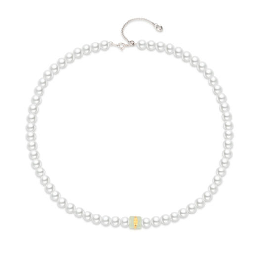 【一口价】金镶玉珍珠项链 淡水珍珠项链银S925项链送妈妈母亲节礼物MEMORA诗普琳ZN212501 商品图0