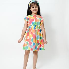 rainbowxoxo 彩色波波印花A字型连衣裙【该商品不支持用券】