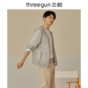 Threegun三枪 连帽长袖男士皮肤衣-81663A911