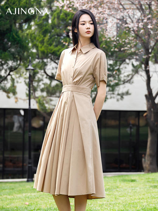 【商场同款】阿菁娜2024夏季新款显瘦设计感连衣裙A29X112021 商品图2