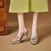 【预售5天】高级感蝴蝶结一字带，细跟露趾高跟鞋凉鞋QS&9808 商品缩略图2
