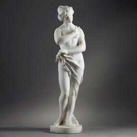 独角鹿西洋古董19世纪意大利出品「抱臂的维纳斯」主题大理石雕塑