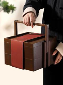 仿古双层木盒 商品图0