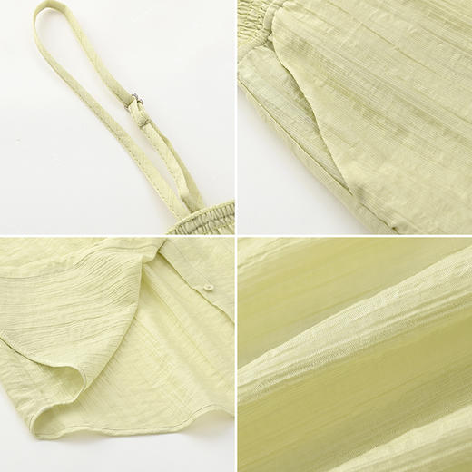 女装衬衫配连体短裤压皱面料两件套-9091S4222005 商品图2