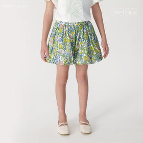 【马克珍妮 芦芙】女童花鸟童话花苞短裤儿童裤子夏装新款240575