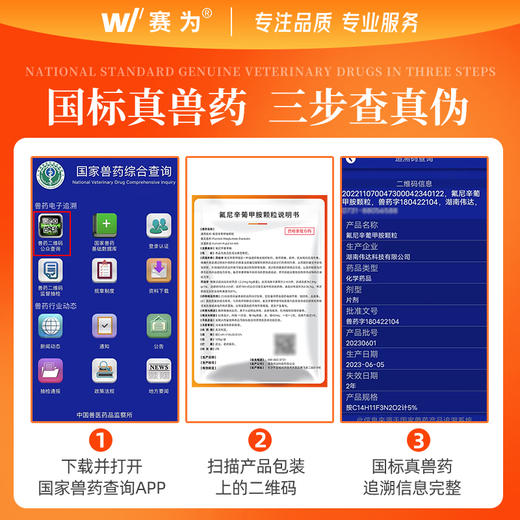 赛为氟尼辛葡甲胺颗粒兽用猪牛羊关节炎解热镇痛抗炎抗内毒素兽药 商品图4