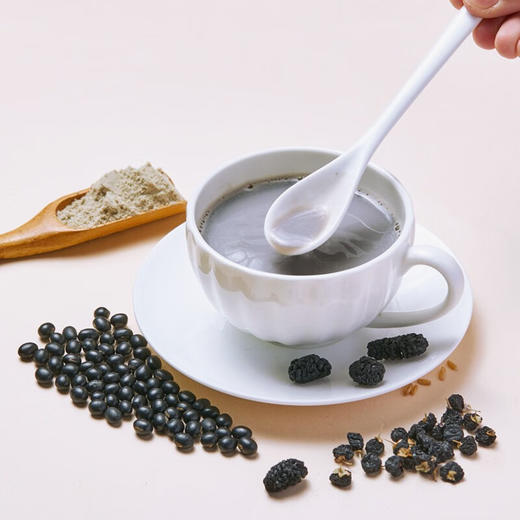 燕之坊五黑豆浆粉 黑豆营养速溶冲饮营养早餐小袋 五谷杂粮粗粮黄豆 五黑豆浆粉 320g 商品图5