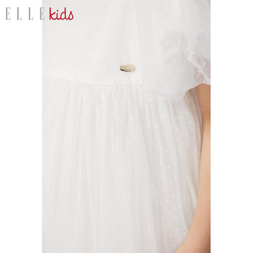 ELLEkids童装 定制点点公主风轻礼服点点网纱长裙 商品图3