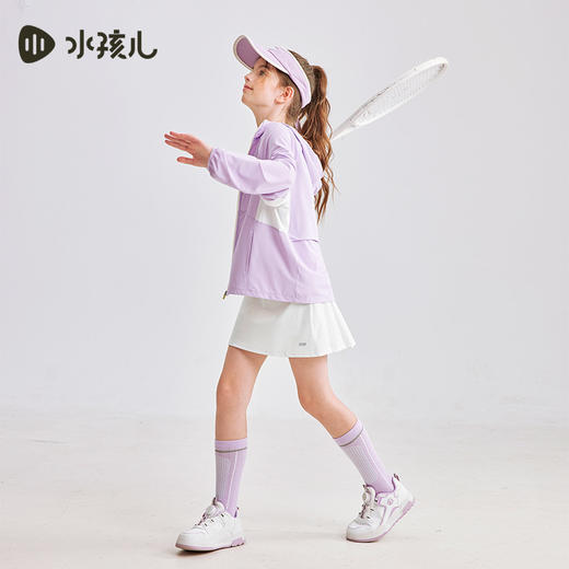 水孩儿童装夏季新款女童防晒凉感裤裙轻薄高弹力运动短裙简约百褶裙子 商品图8