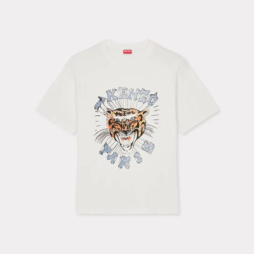 KENZO 高田贤三 男士手绘老虎徽标印花棉质圆领短袖T恤 白色 FE55 TS274 4SG 02 商品图0