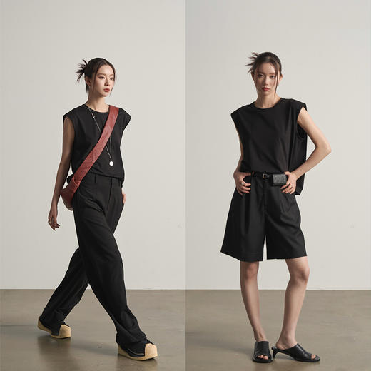 UMILAB【治愈】棉莫混纺柔软亲肤遮肉小飞袖背心+伞裙套装E180W 商品图3