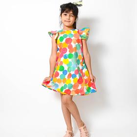 rainbowxoxo 彩色波波印收腰连衣裙【该商品不支持用券】