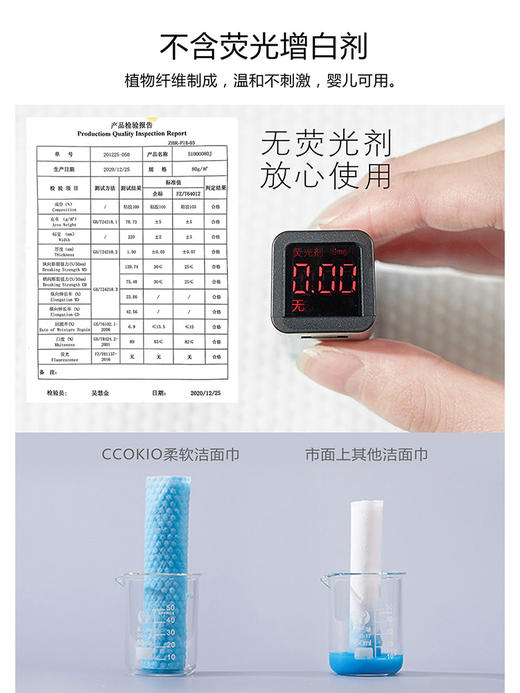 CCOKIO柔软洁面巾 320g*80片/袋 商品图1