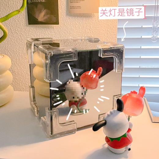 【营业浪漫，魔方郁金花香花海夜灯】特别小夜灯女生生日礼物，关灯是镜子心意满满，送朋友的diy材料手工花海成品520情人节QQ新年礼盒年货礼盒 商品图4