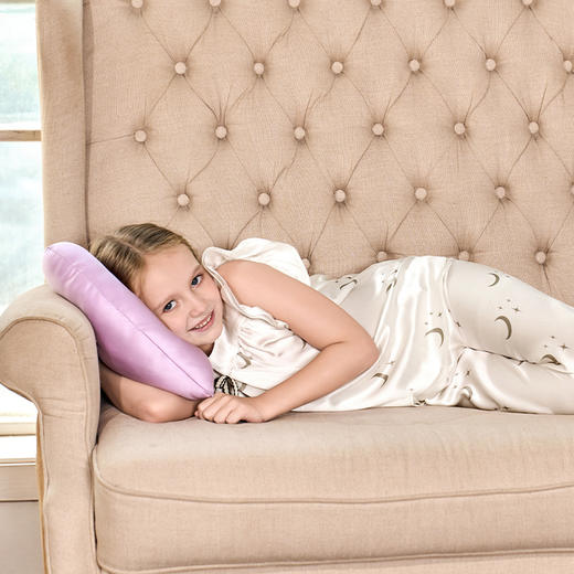 solo seta22姆米真丝儿童印花睡衣套装女桑蚕丝可爱家居服丝绸新 商品图1