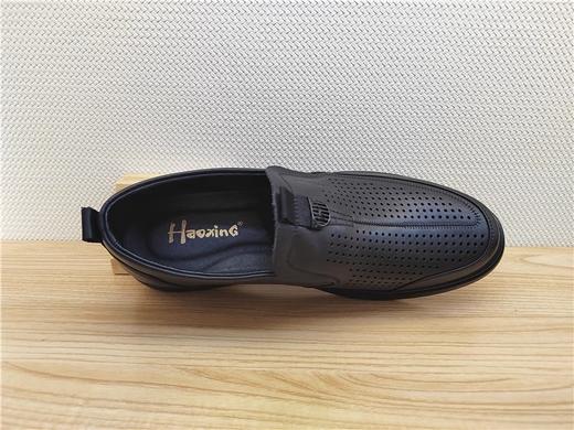 豪行夏季新款12251358牛皮打孔商务休闲男凉鞋 商品图3