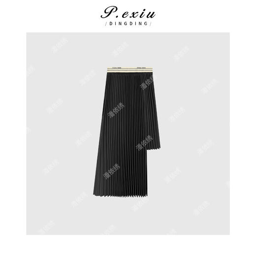 03-4潘依绣丁丁宠粉PanYiXiu/潘依绣【微醺后】层次感不规则春夏百褶半身裙 W-61941 商品图2