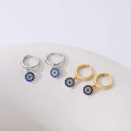 【恶魔之眼】S925银微镶锆石耳饰【YF-E2939】 商品图1